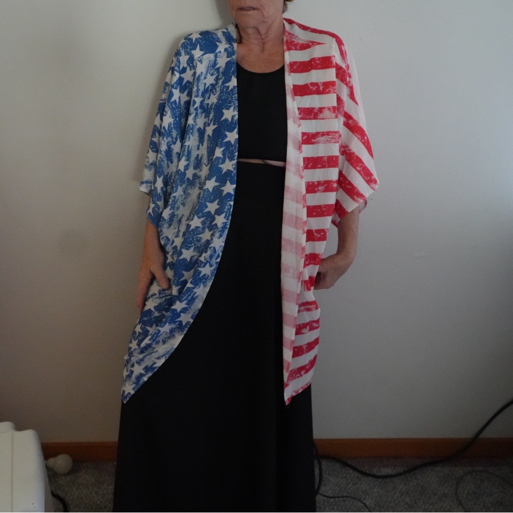 Patriotic Stars and Stripes Kimono
